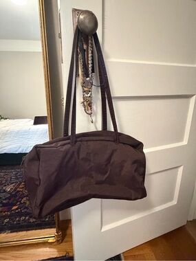 BAGGU Medium Nylon Bowler Bag Brown